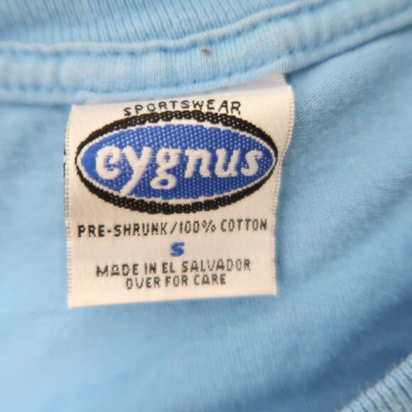 Vintage Y2K Cygnus The Beatles blue graphic band t-shirt Small - Picture 5 of 6
